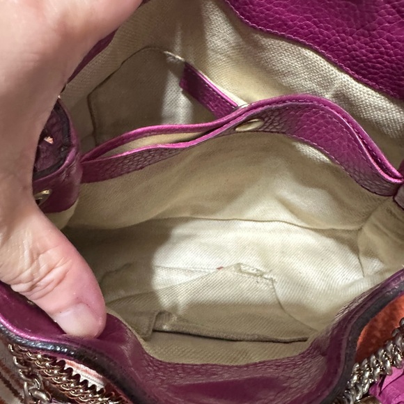 GUCCI ❤️🌟SOHO MAGENTA PEBBLED LEATHER TOTE⭐️ - Picture 12 of 15